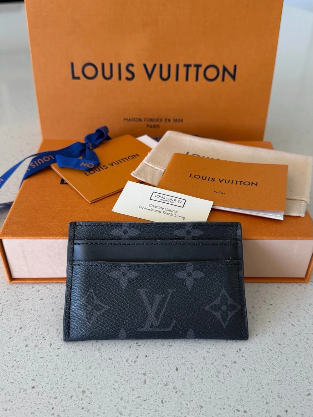 Louis Vuitton Black Monogram Eclipse Card Sleeve